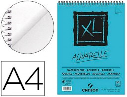 Bloc dibujo acuarela Canson XL Aquarelle A4 espiral 30h microperforadas 300g/m²